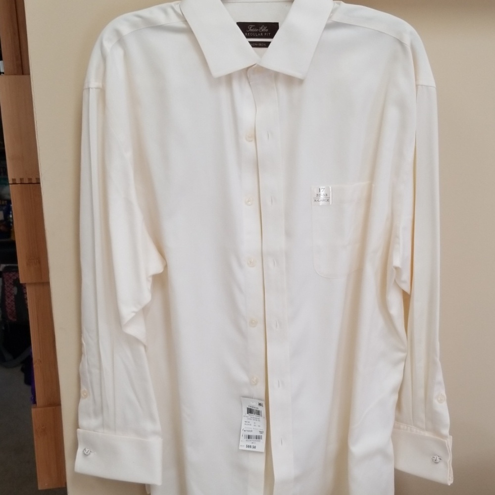 Tasso Elba cuffed dress shirt size 17x32/33